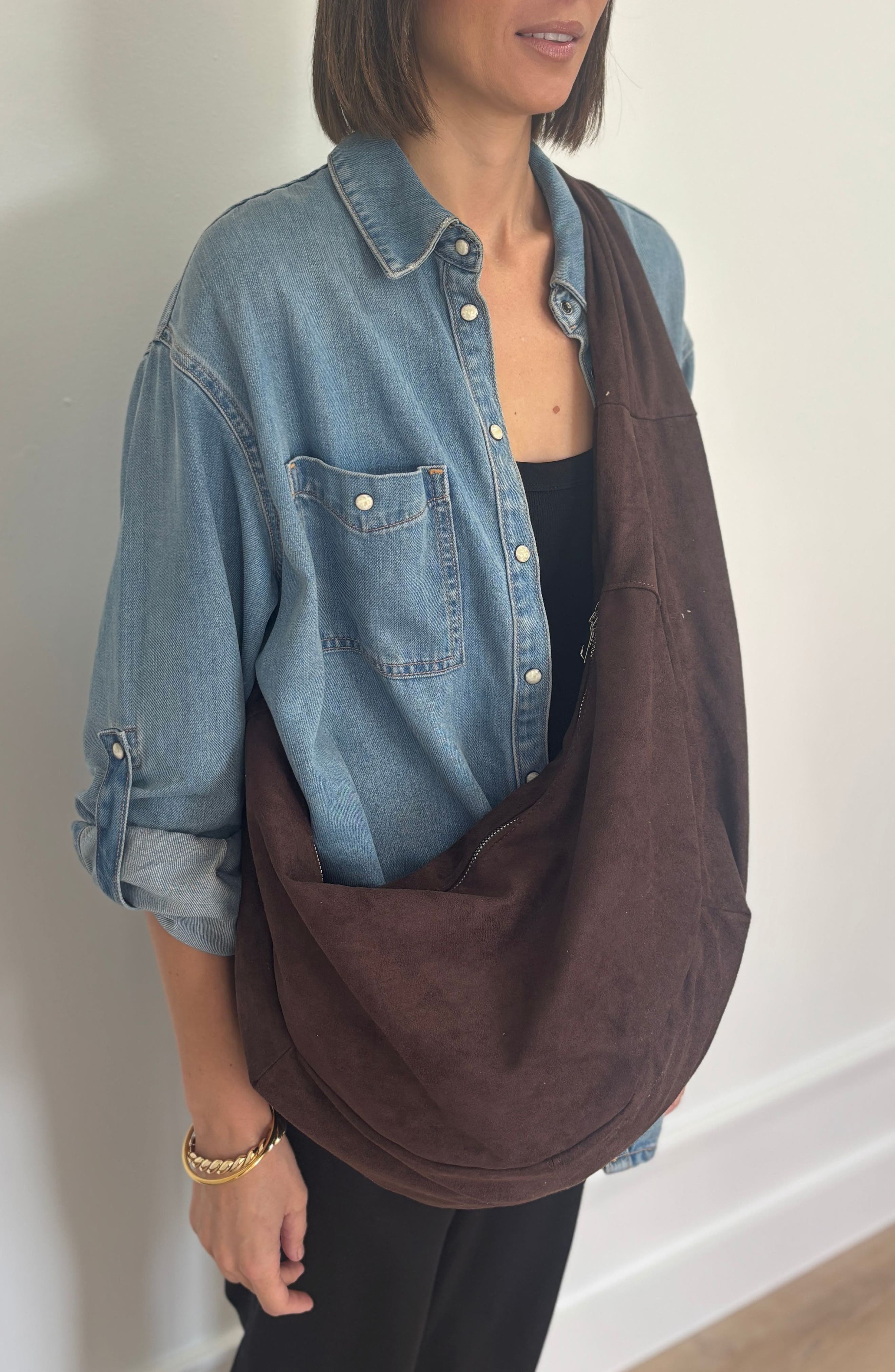 Adornia Faux Suede Crossbody Bag