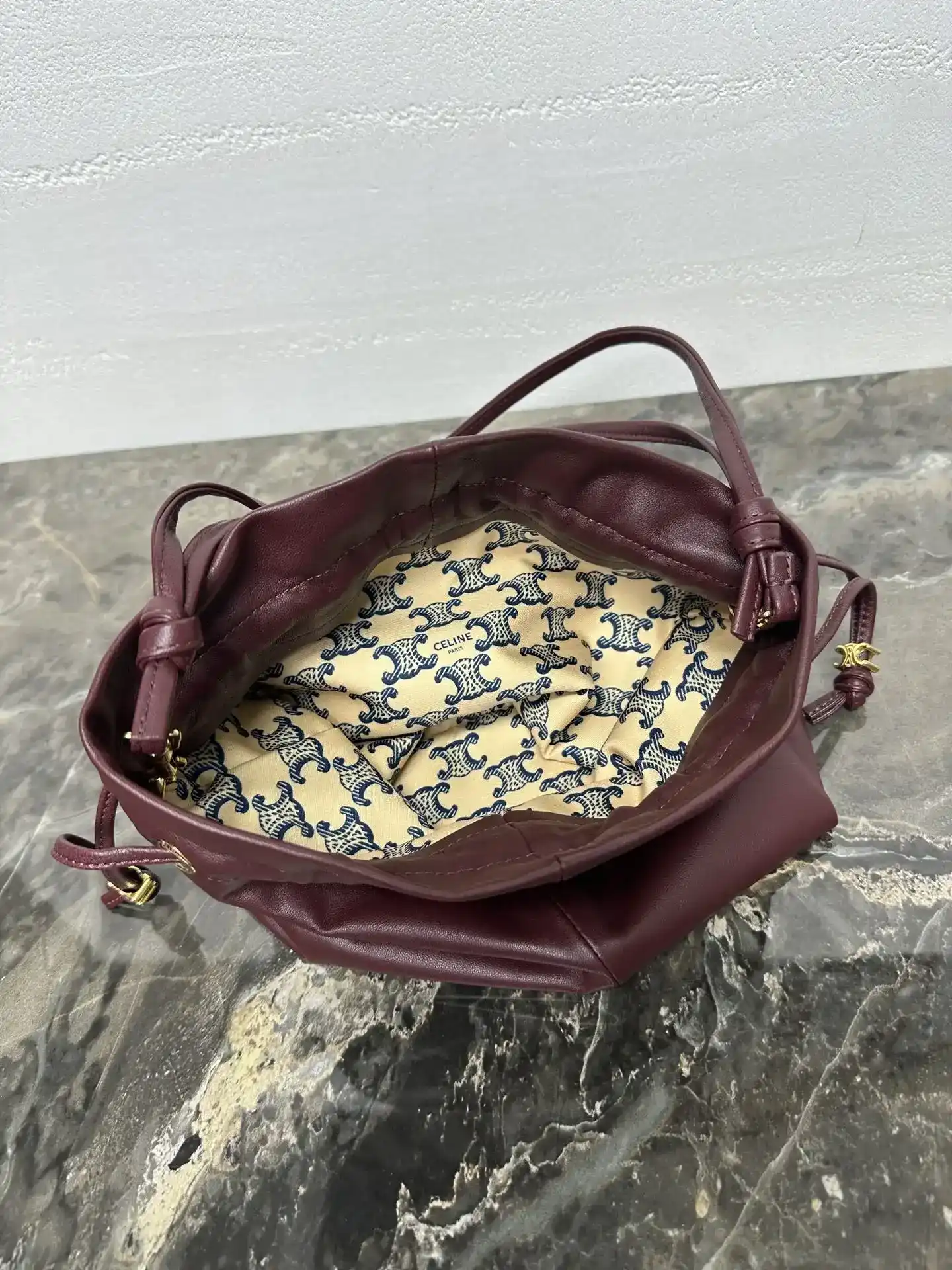 Celine Lambskin Crystal Pouch Bucket Bag product photo from LabelPicks