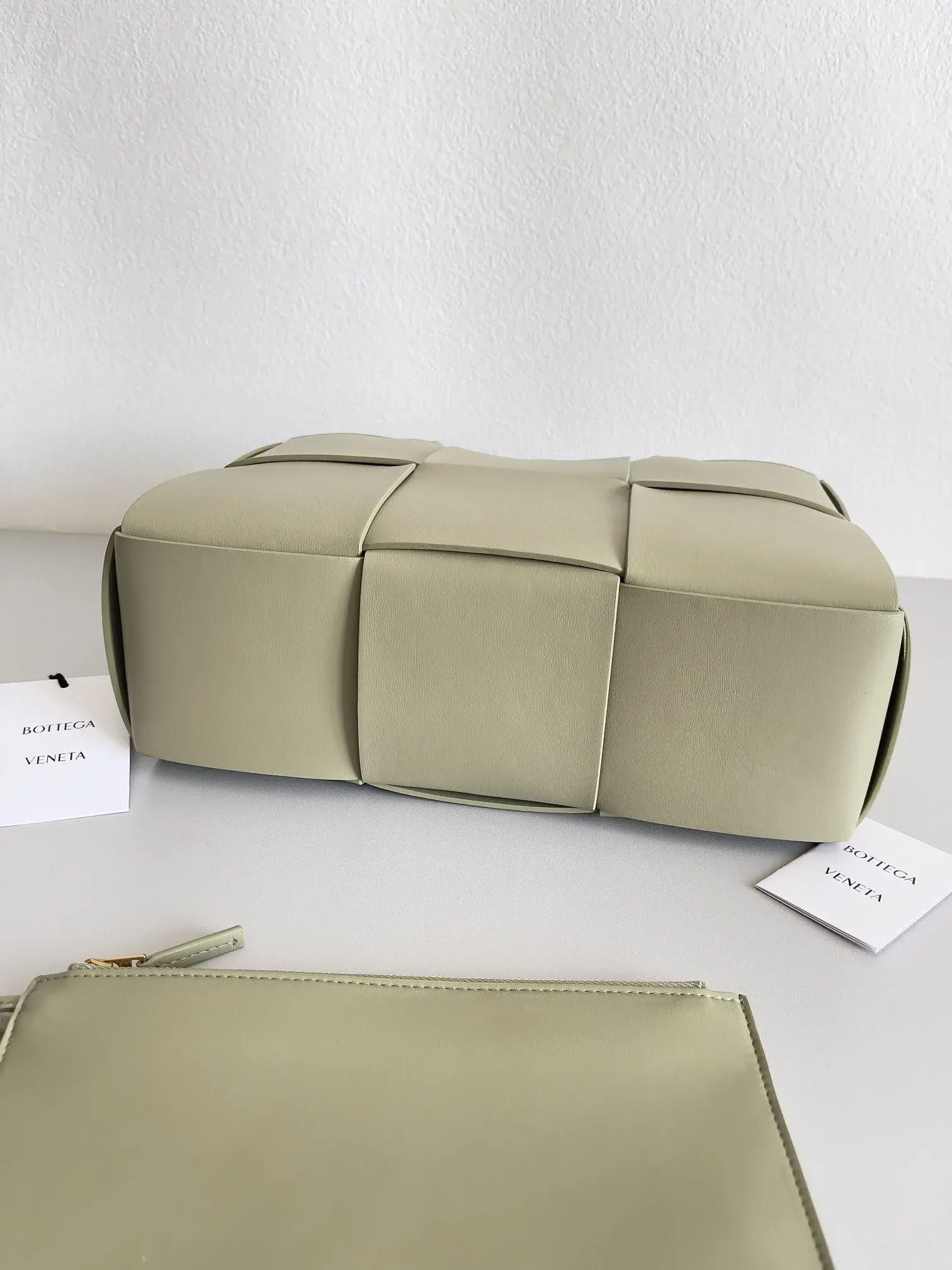 Bottega Veneta Green Intrecciato Woven Leather Tote Bag product photo from LabelPicks