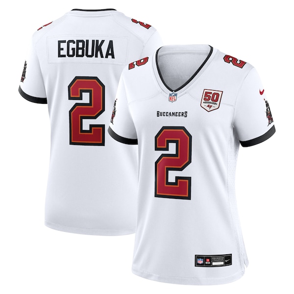 Emeka Egbuka  Tampa Bay Buccaneers Nike Women's 50th Season Game Jersey - White/Red
