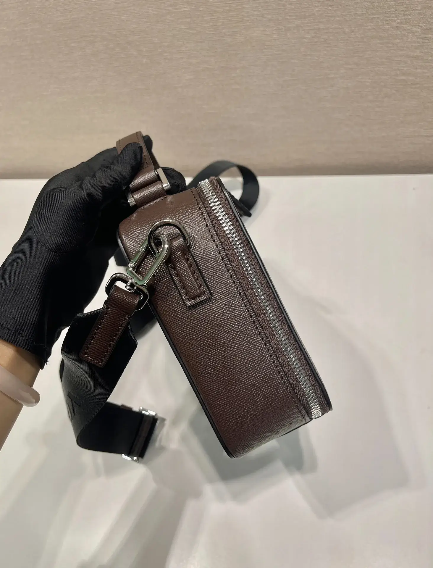 Prada Grained Leather Shoulder Bag product photo from LabelPicks