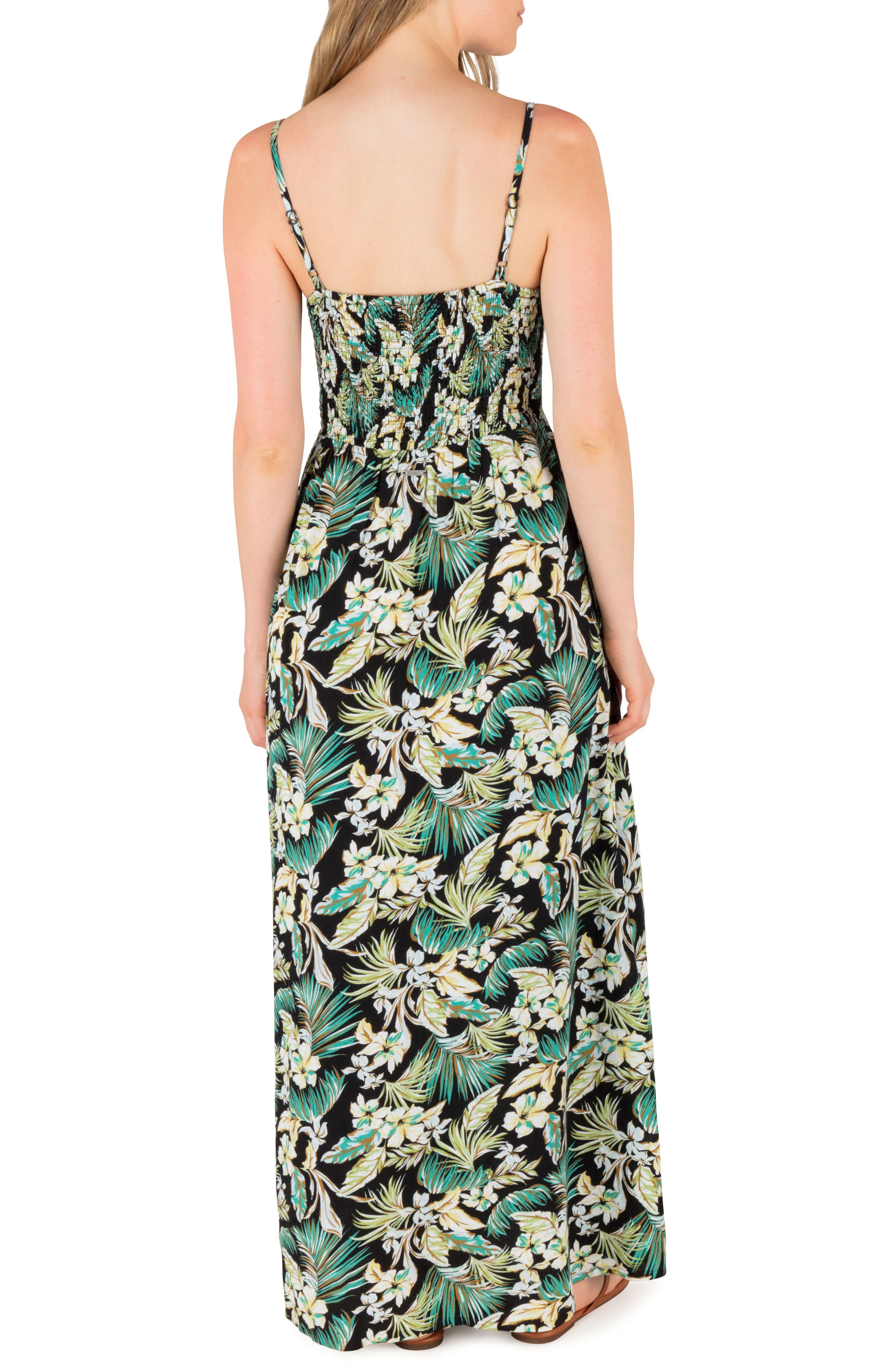 Hurley Fall Palms Print Maxi Dress