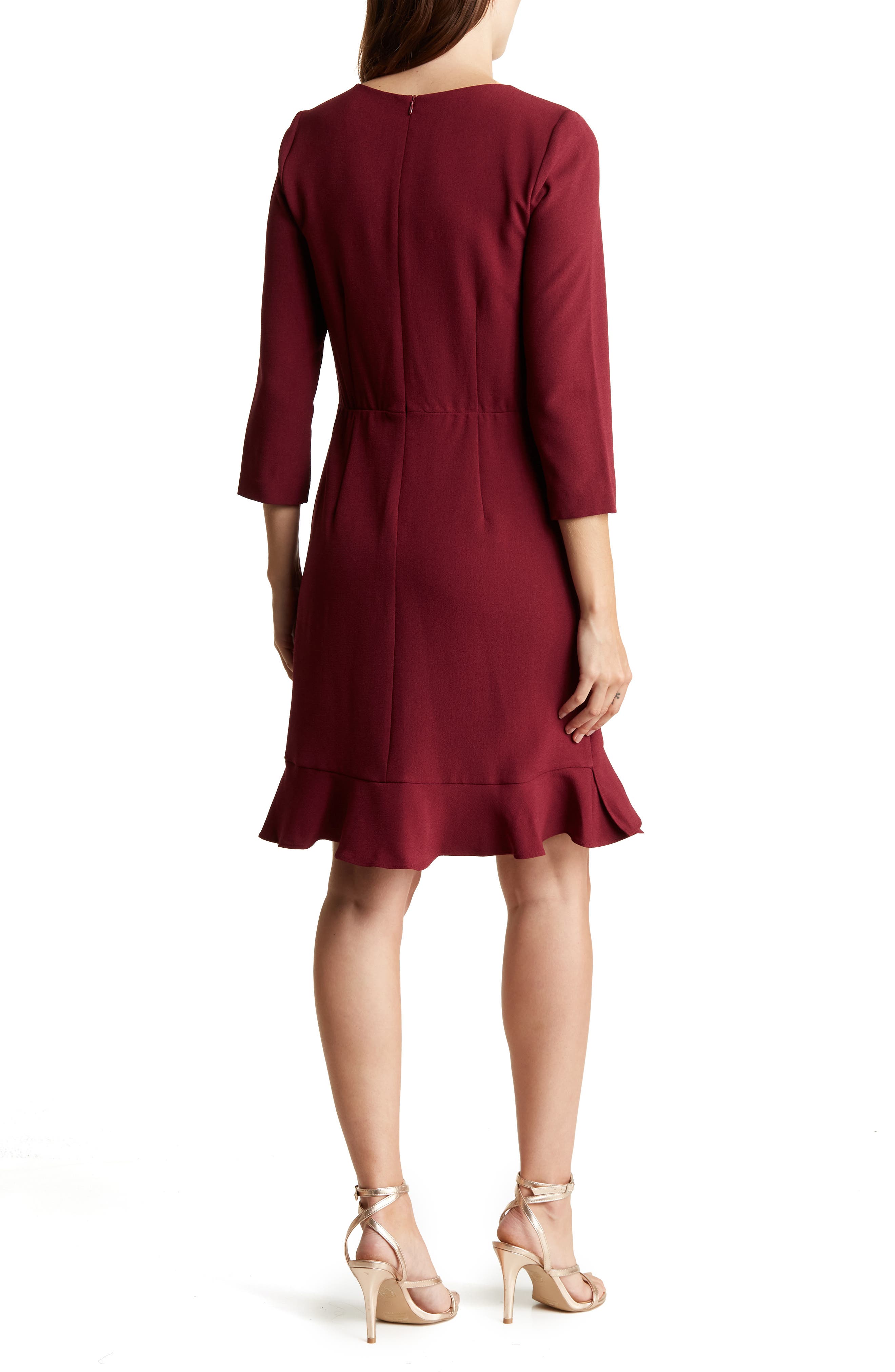 Julia Jordan Ruffle Hem Sheath Dress