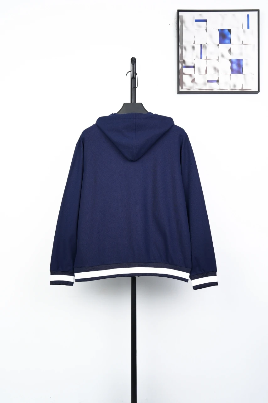 GUCCI Navy G-Stripe Hooded Zip Jacket product photo from LabelPicks
