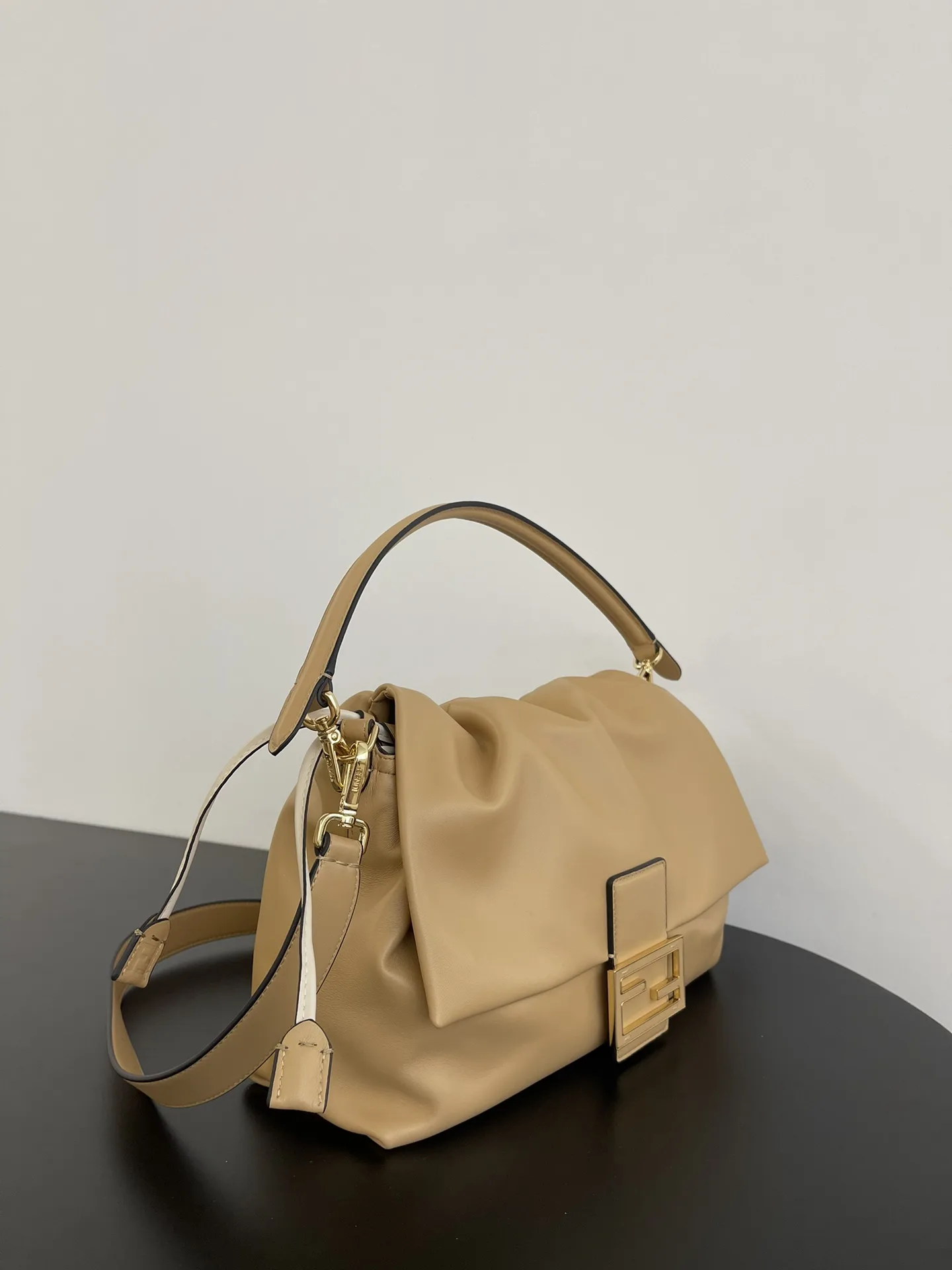 Fendi Baguette Beige Lambskin Bucket Bag product photo from LabelPicks