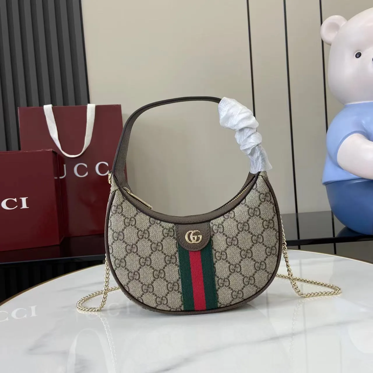Gucci Brown Ophidia GG Supreme Canvas Shoulder Bag product photo from LabelPicks
