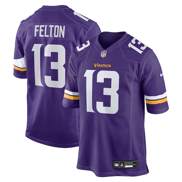 Tai Felton Minnesota Vikings Nike Team Game Jersey -  Purple