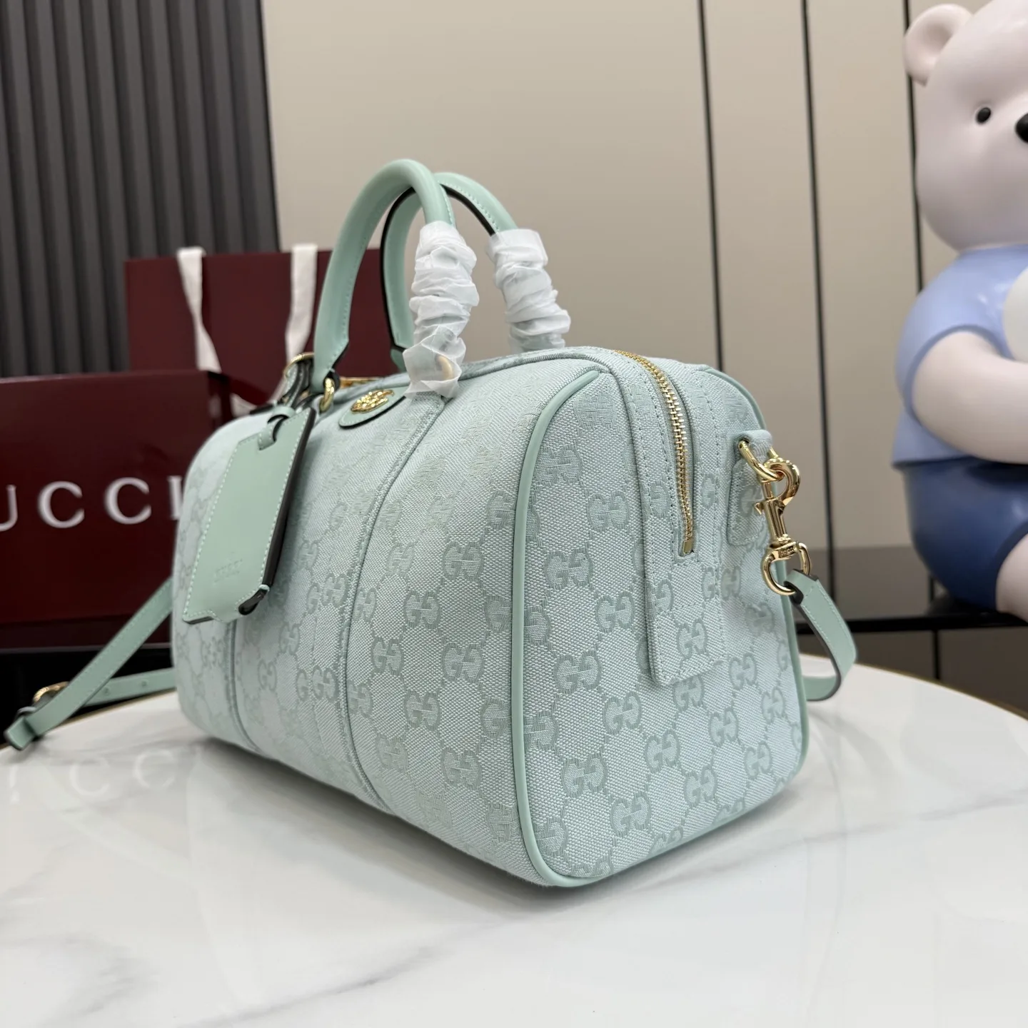 Gucci Blue Ophidia GG Supreme Canvas Top Handle Bag product photo from LabelPicks