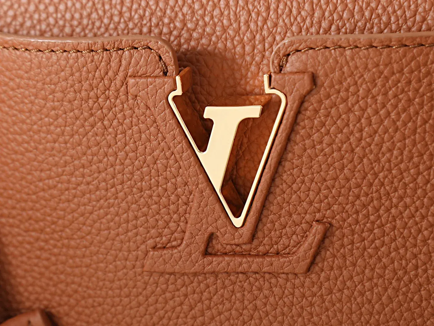 Louis Vuitton Capucines Brown Calfskin Top Handle Bag product photo from LabelPicks