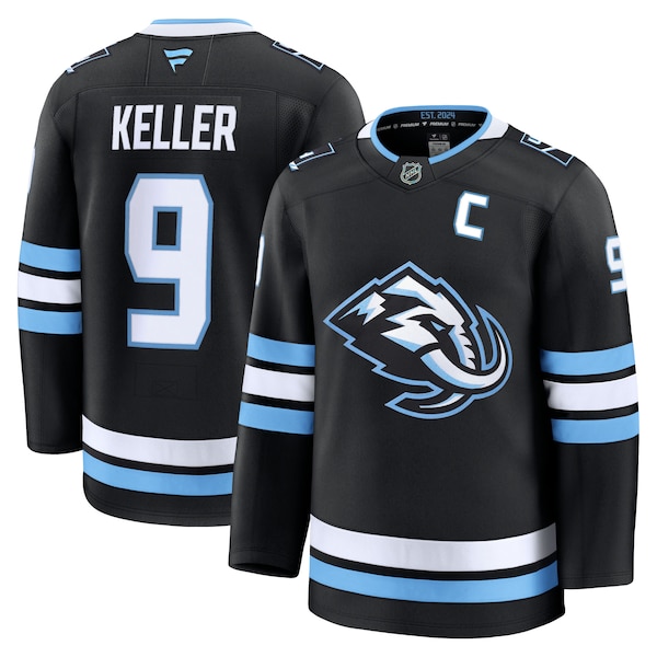 Clayton Keller Utah Mammoth  Home Premium Player Jersey - Black/White