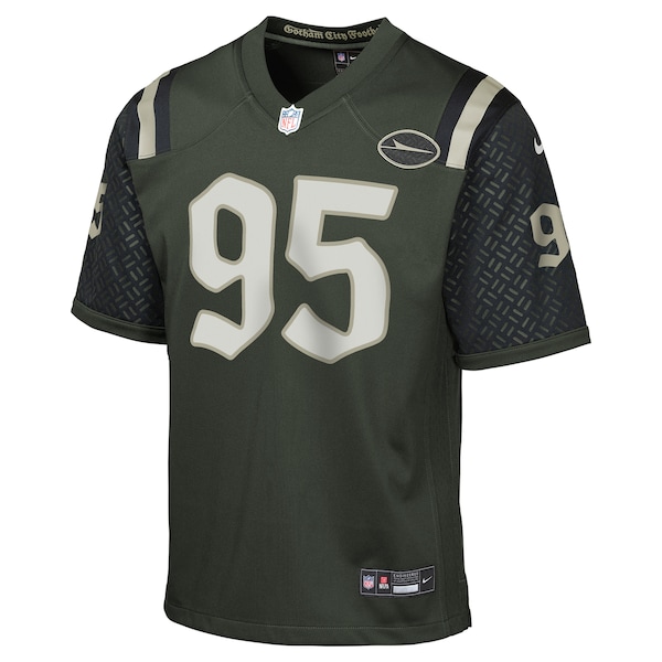 Quinnen Williams New York Jets Nike Youth 2025 Rivalries Collection Game Jersey - Gotham Green