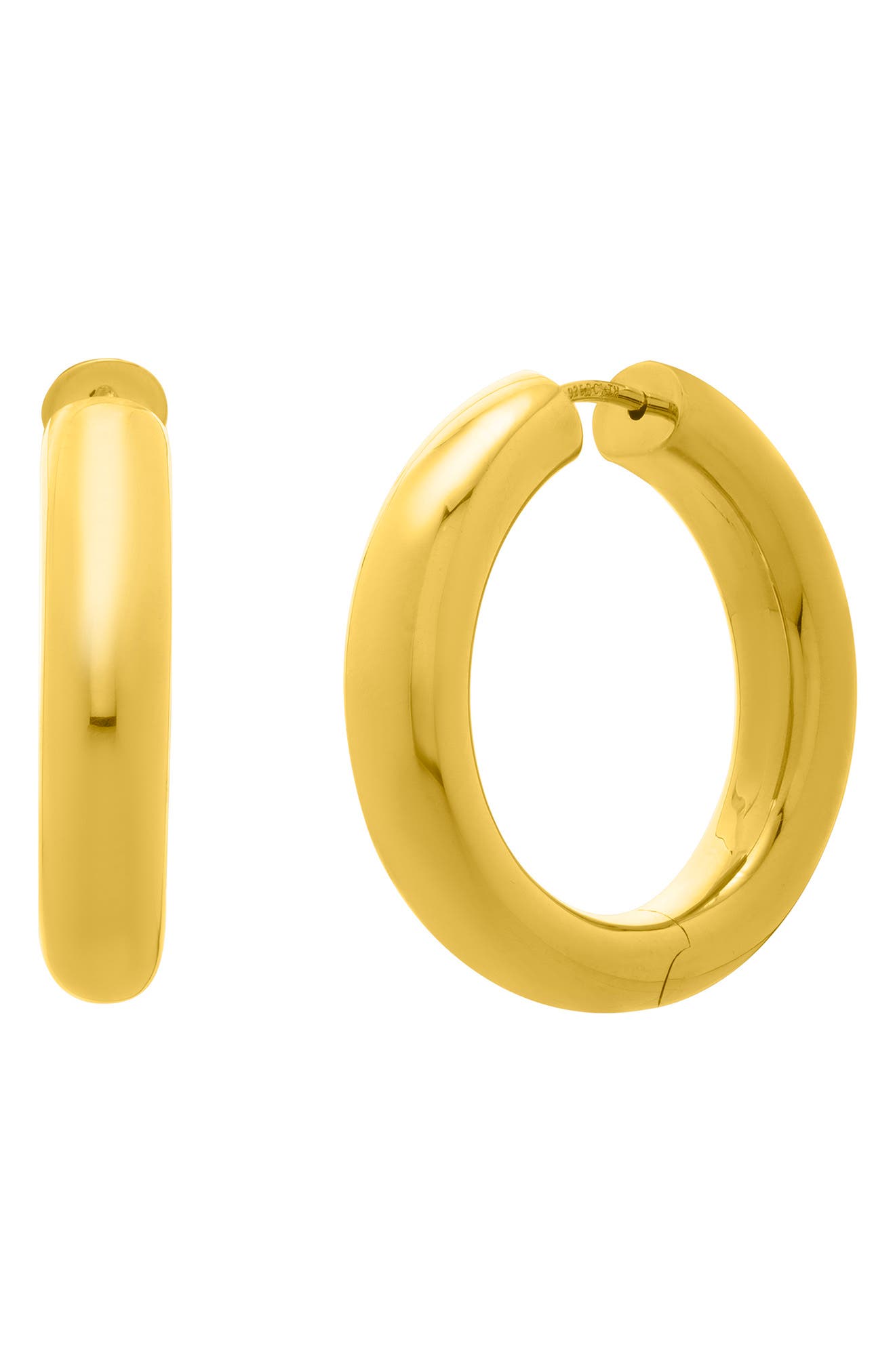 KARAT RUSH 14K Gold Plated Sterling Silver 30mm Hoop Earrings