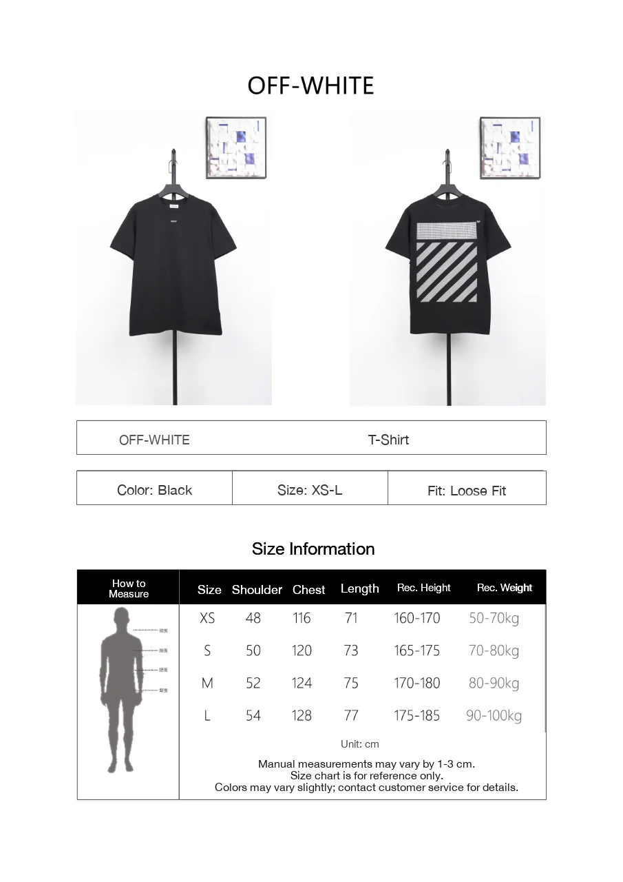 Off-White Black Diagonal Stripe Graphic T-Shirt product photo from LabelPicks