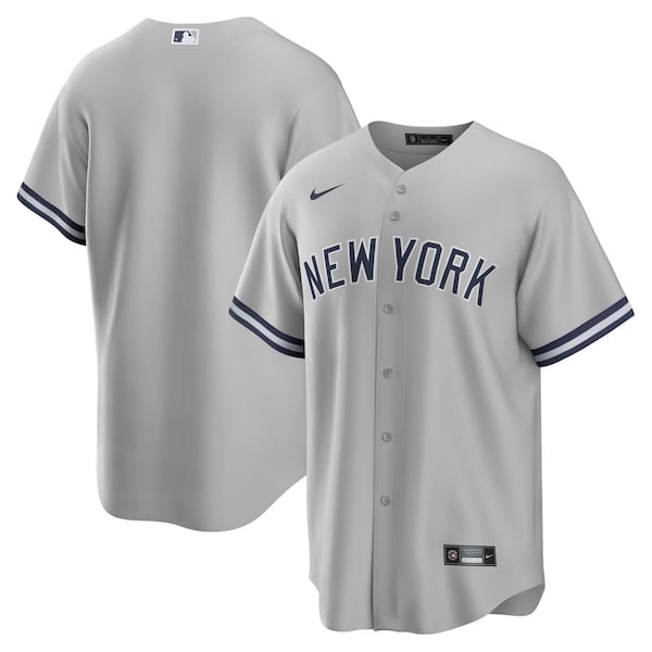 New York Yankees Nike Big & Tall Road Replica Team Jersey - Gray