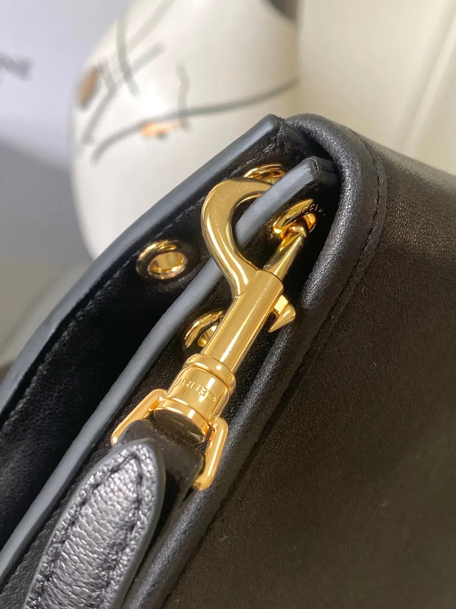 Celine Black Triomphe Lambskin Crossbody Bag product photo from LabelPicks