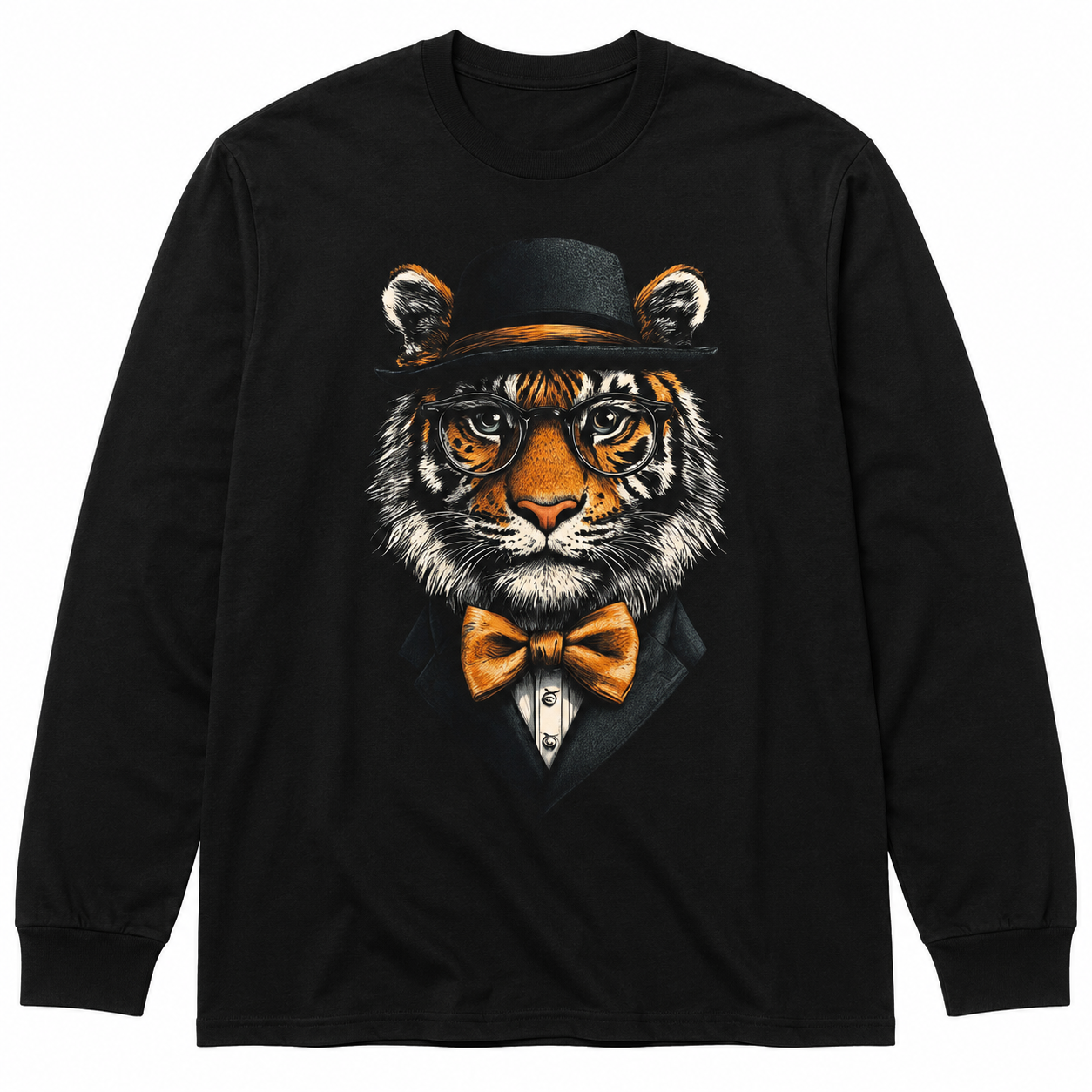 Remera Tigre Elegante con Lentes - Diseño Exclusivo Retro Nerd