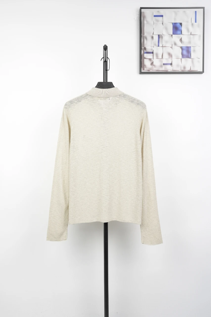 Ralph Lauren Off White Pony Embroidered Knit Long Sleeve Shirt product photo from LabelPicks