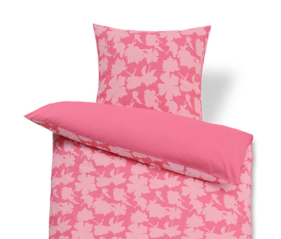 Premium-Baumwoll-Bettwäsche, rosa, Normalgröße