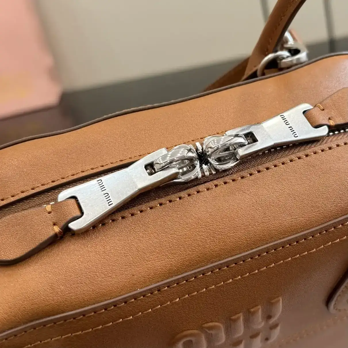 Miu Miu Calfskin Vivant Top Handle Bag product photo from LabelPicks