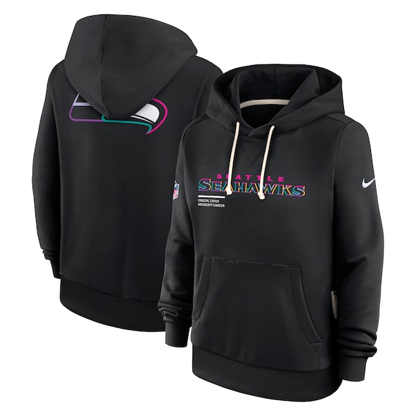 Seattle Seahawks Nike Women's 2025 NFL Crucial Catch Sideline Standard Issue Dri-FIT Hoodie - Black