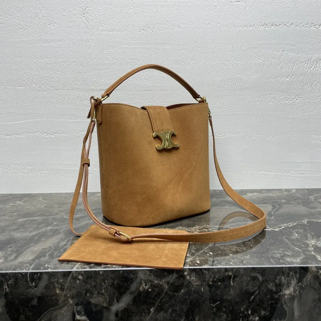 Celine Louise Gold Calfskin Bucket Bag product photo from LabelPicks