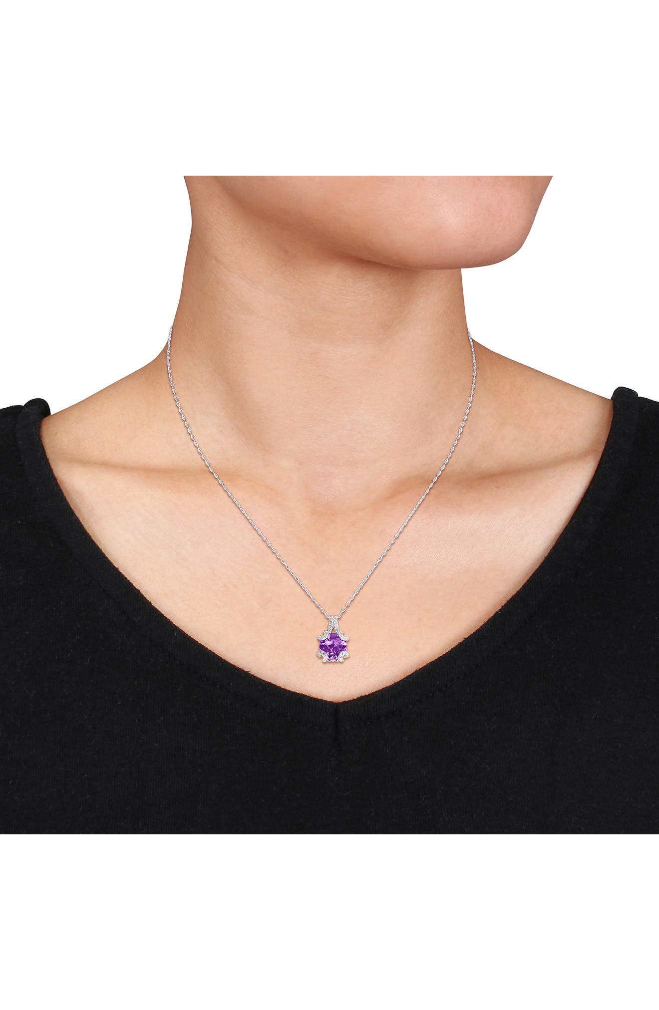 DELMAR Amethyst Necklace & Earrings Set