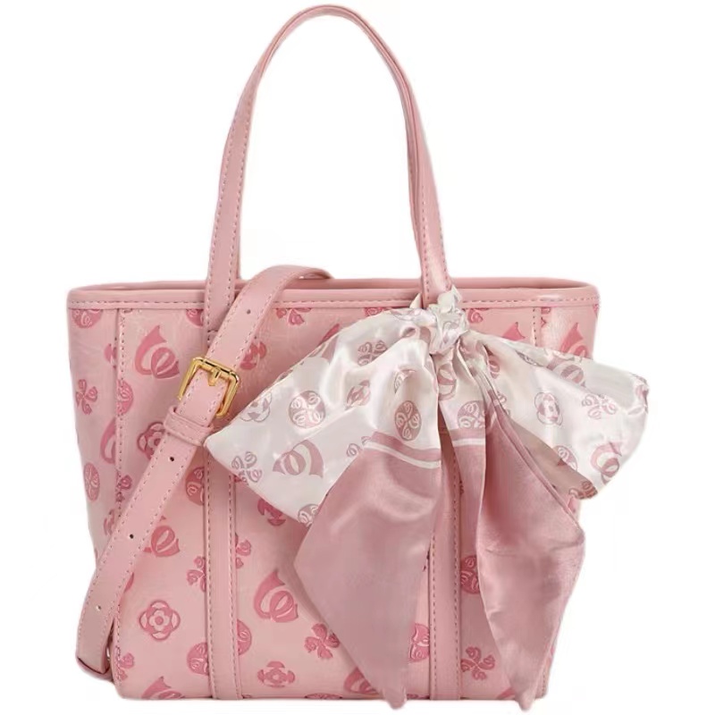 Light luxury pink vegetable basket handbag small tote bag women's bag spring and summer cross-body bag chest bag