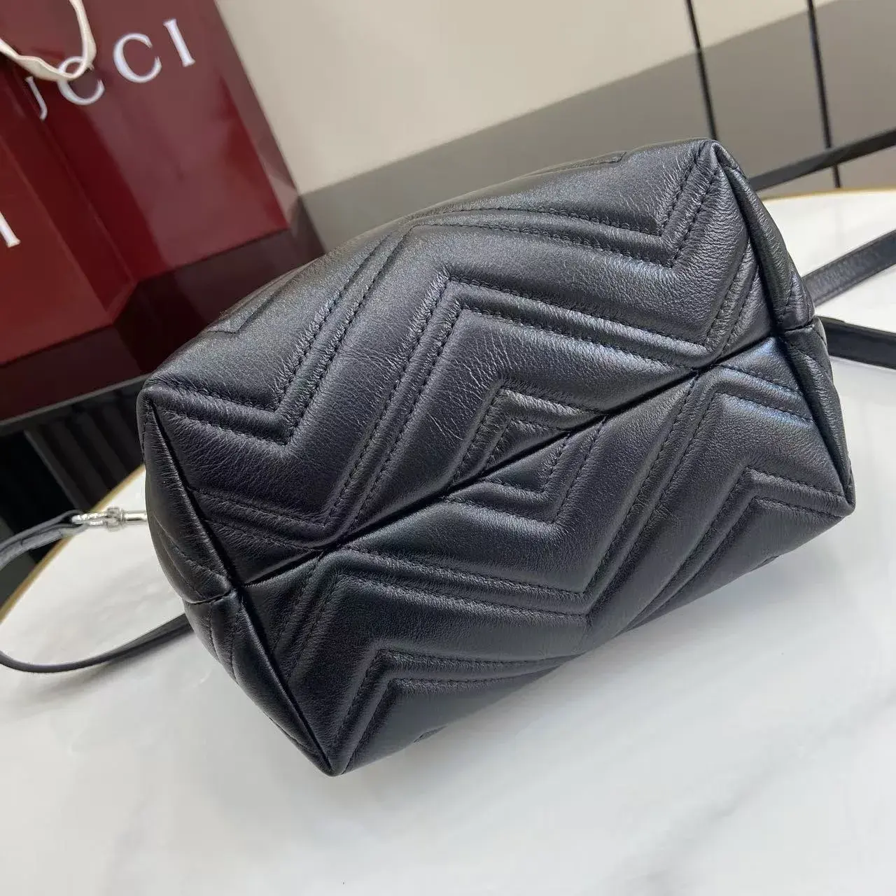 Gucci Black Marmont GG Supreme Canvas Tote Bag product photo from LabelPicks