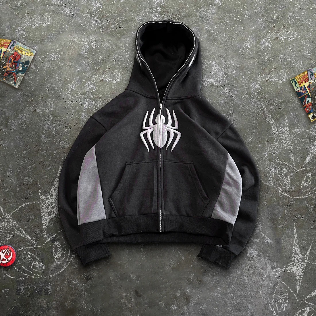 Embroidery Zip Up Hoodie Mens Womens Harajuku Jacket Fashion Hoodie Sweatshirt Casual Clothes MWT506293