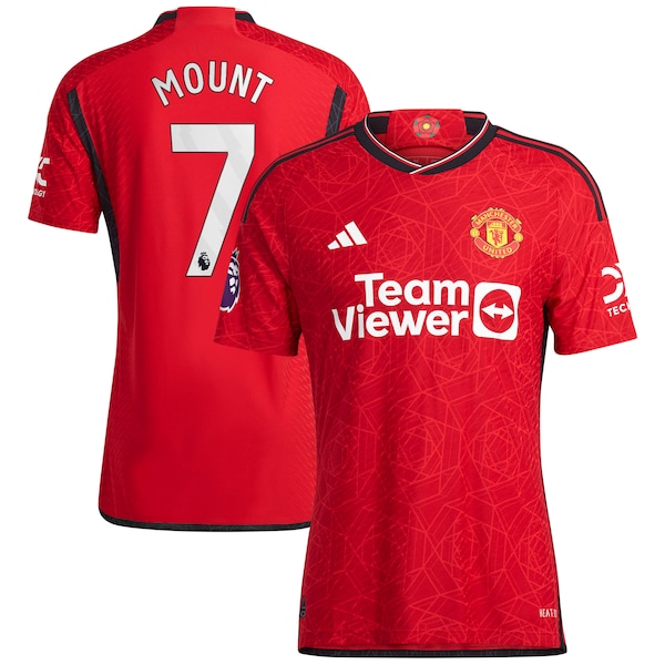 Mason Mount Manchester United adidas 2023/24 Home Authentic Player Jersey - Red/Green