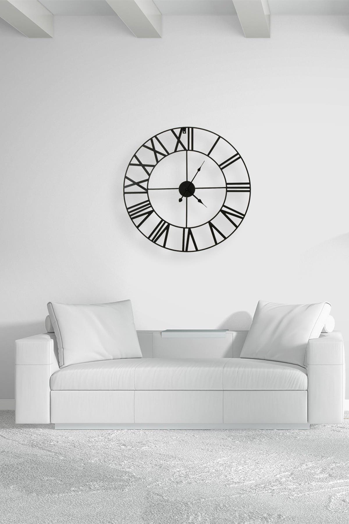 SORBUS Black Wall Clock