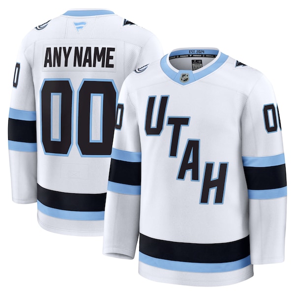 Utah Mammoth  Away Premium Custom Jersey - White/Black