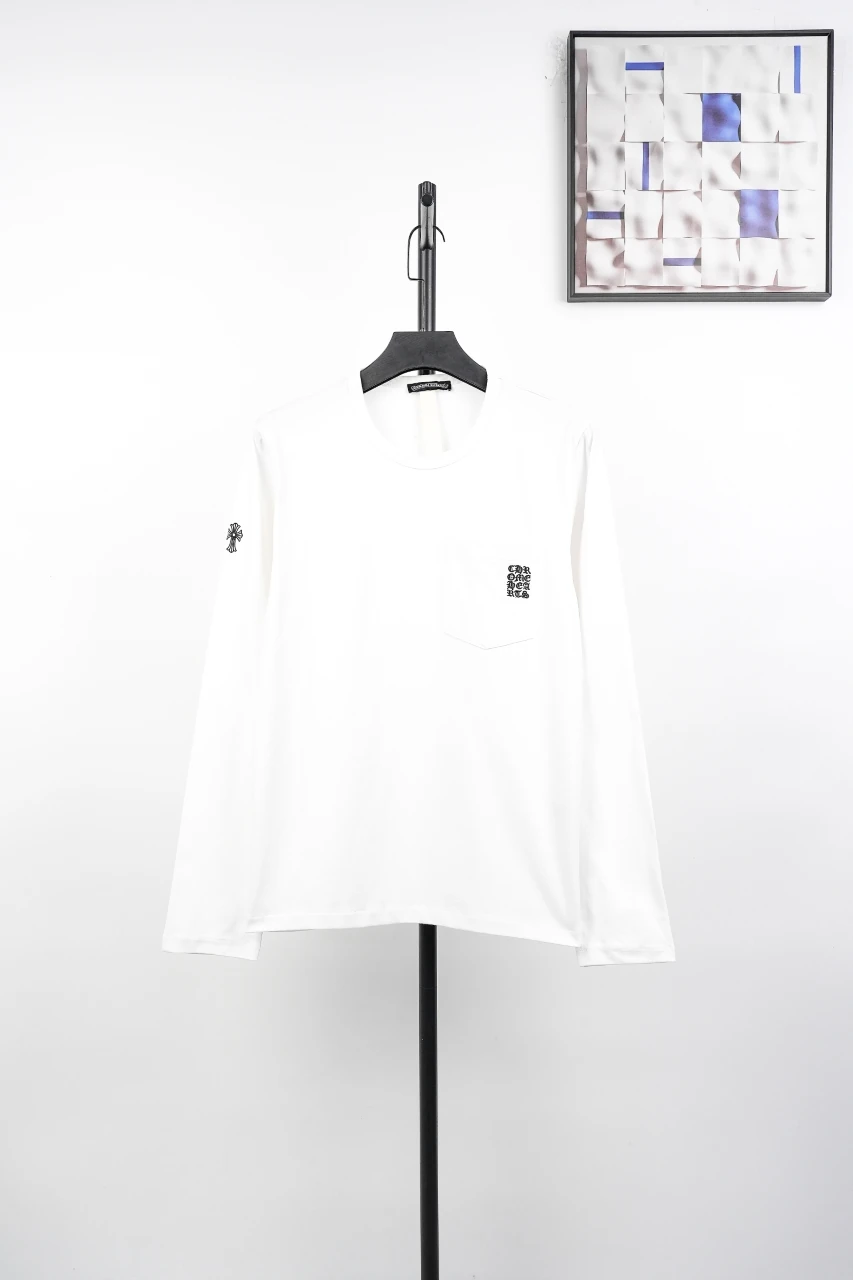 Chrome Hearts White Sanskrit Embroidered Pocket Long Sleeve T-Shirt product photo from LabelPicks