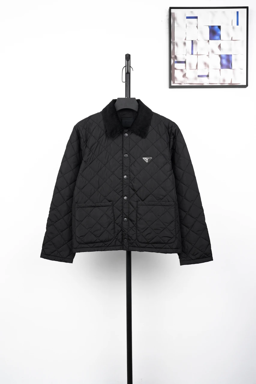 Prada Black Diamond Quilted Padded Jacket product photo from LabelPicks