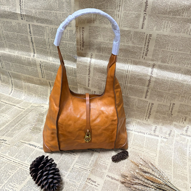 Women's Burnt Orange Hobo Tote