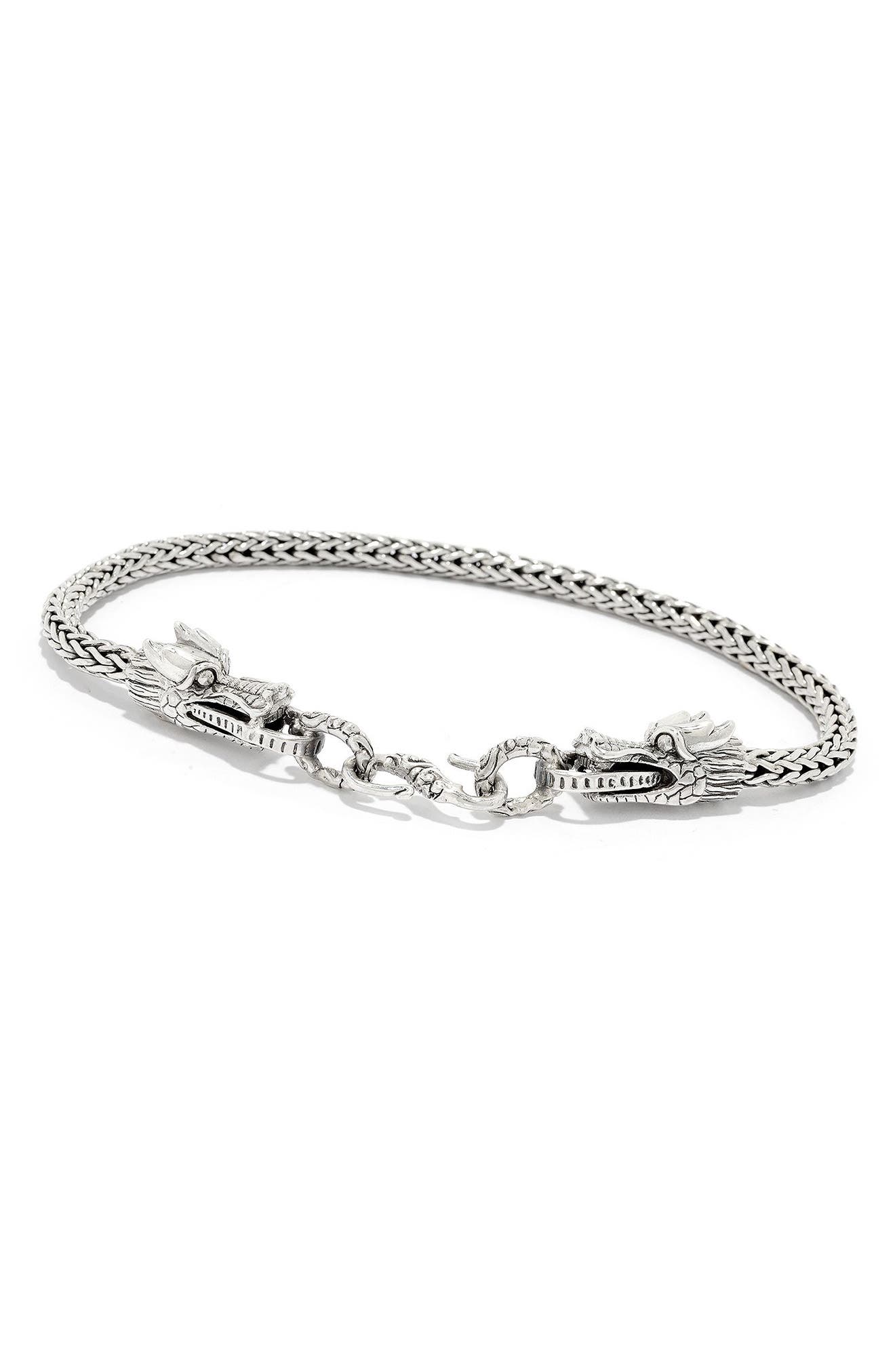 SAMUEL B. Sterling Silver Double Dragon Head Bracelet