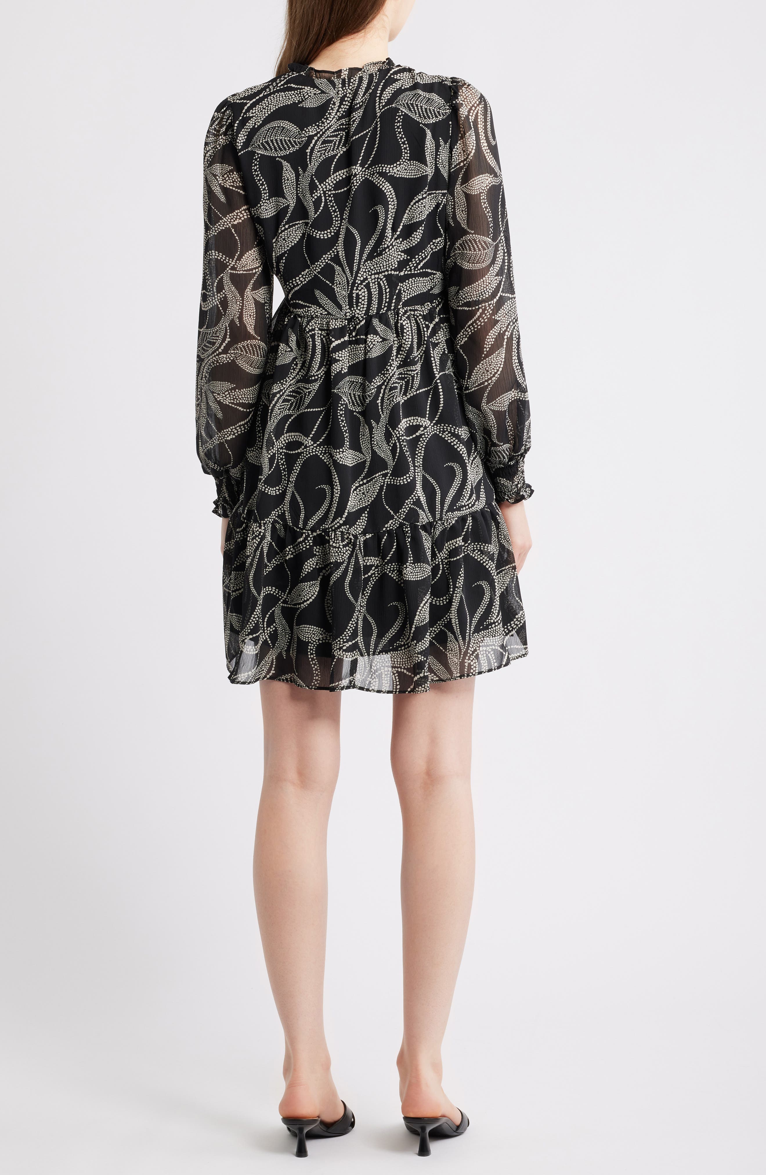 Halogen® Smocked Long Sleeve Dress
