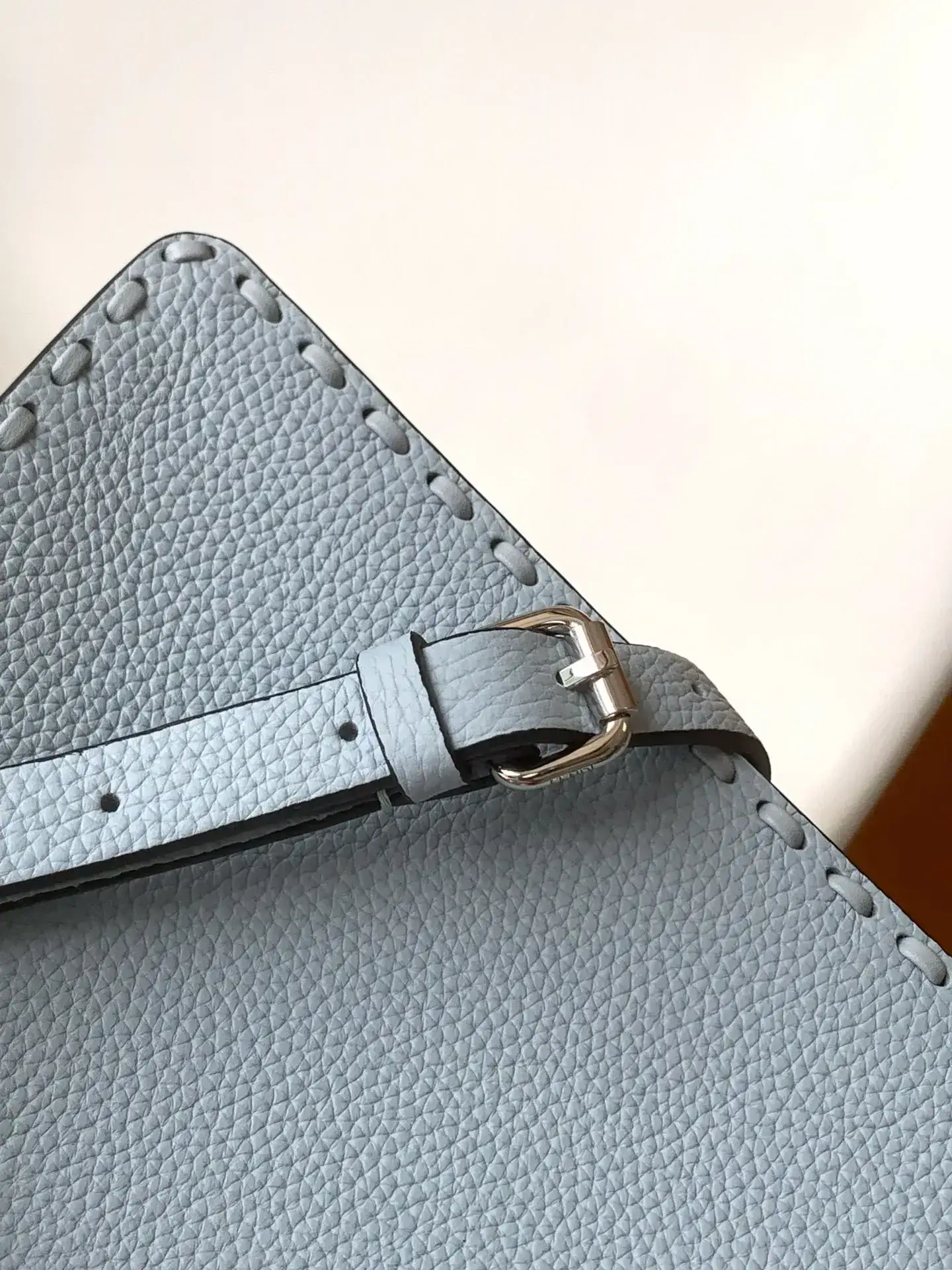 Fendi Peekaboo Blue Calfskin Top Handle Bag product photo from LabelPicks