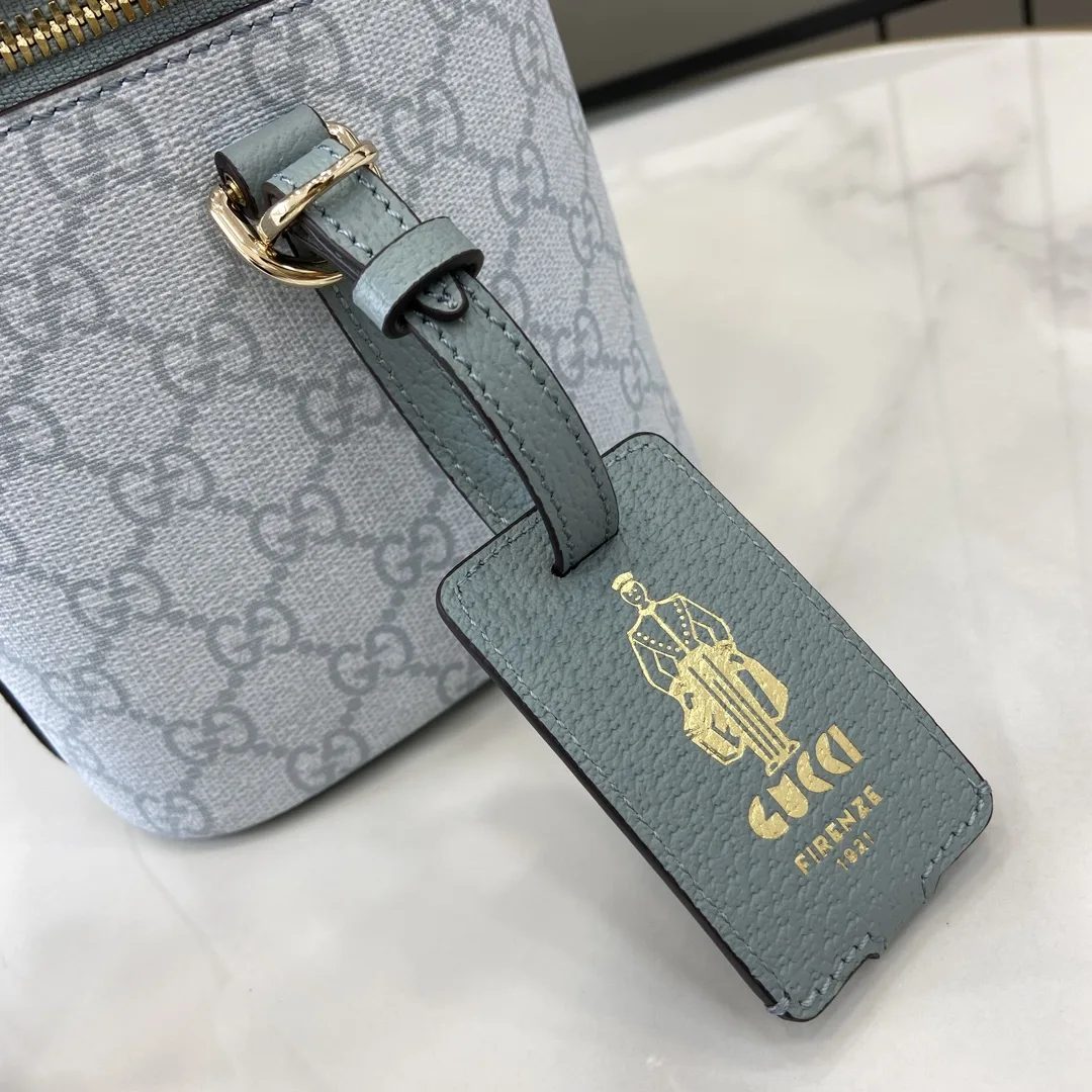 Gucci Ophidia Blue Canvas and Leather Top Handle Bag product photo from LabelPicks