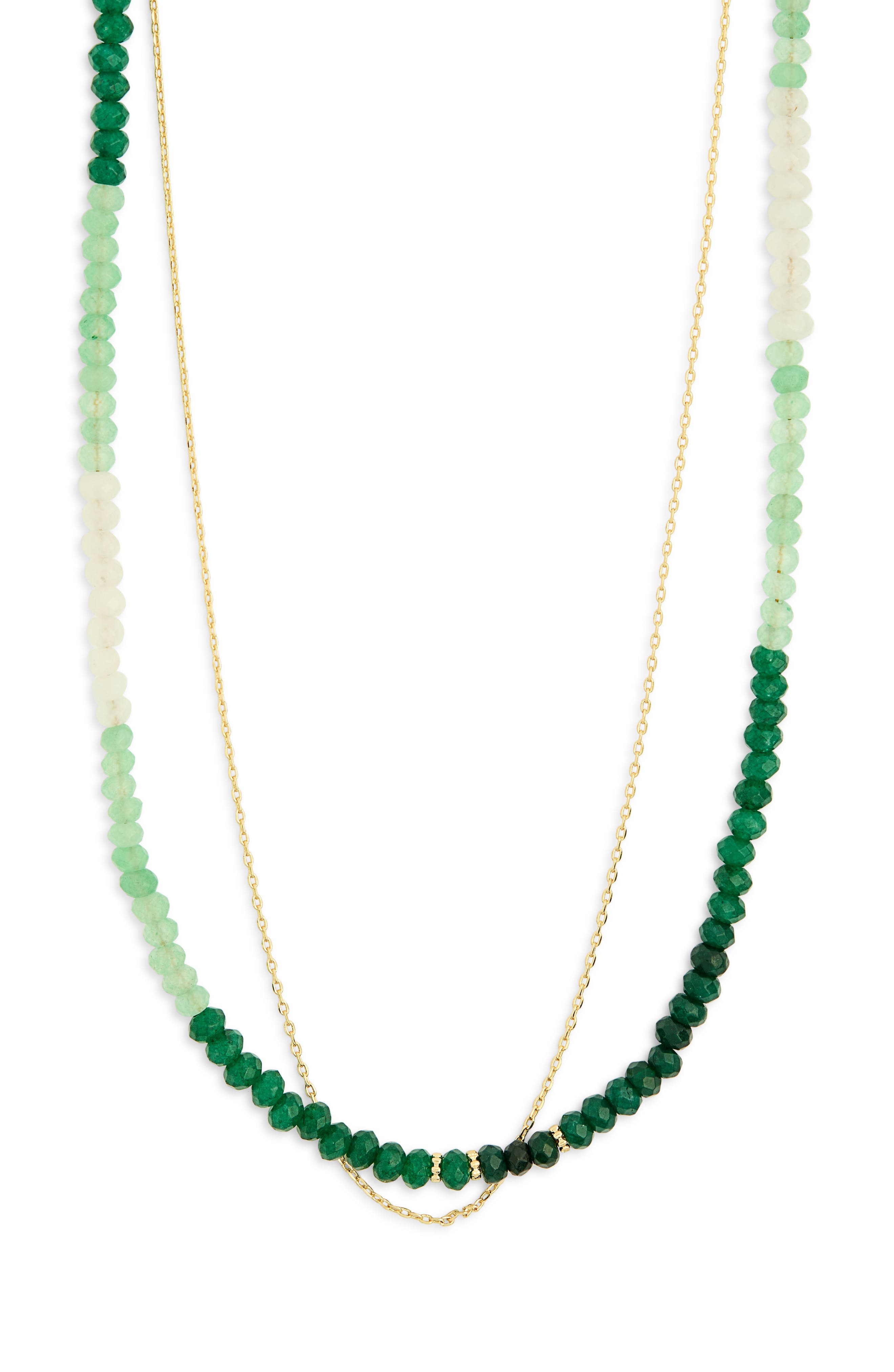 Leith Ombré Beaded Layered Necklace