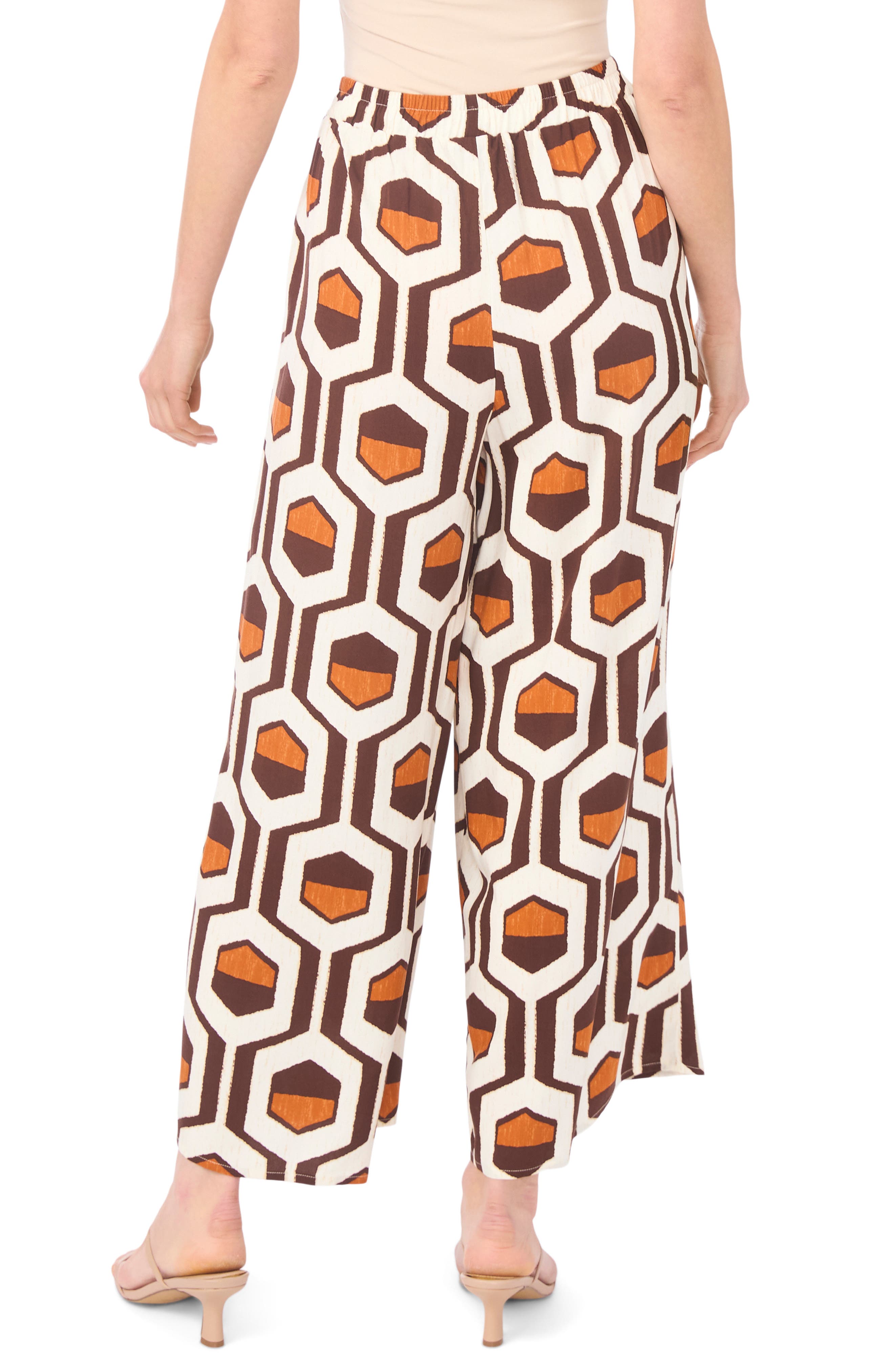 Halogen® Geo Print Wide Leg Pants