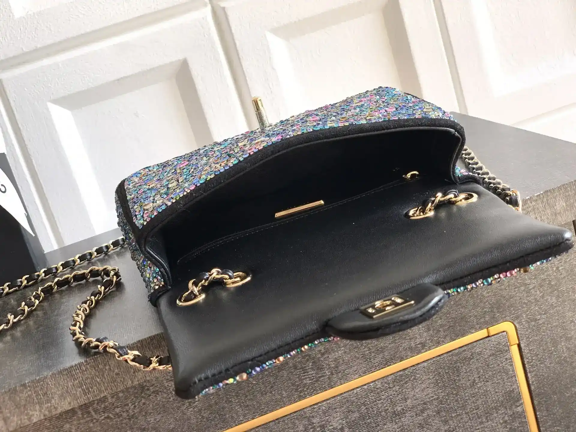 Chanel Black Classic Flap Crystal Shoulder Bag product photo from LabelPicks