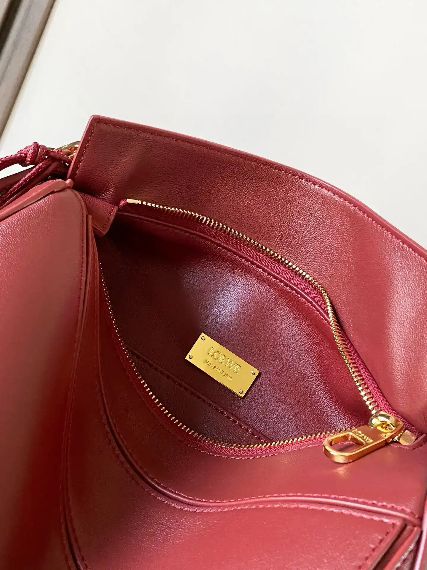 Loewe Puzzle Red Lambskin Top Handle Bag product photo from LabelPicks