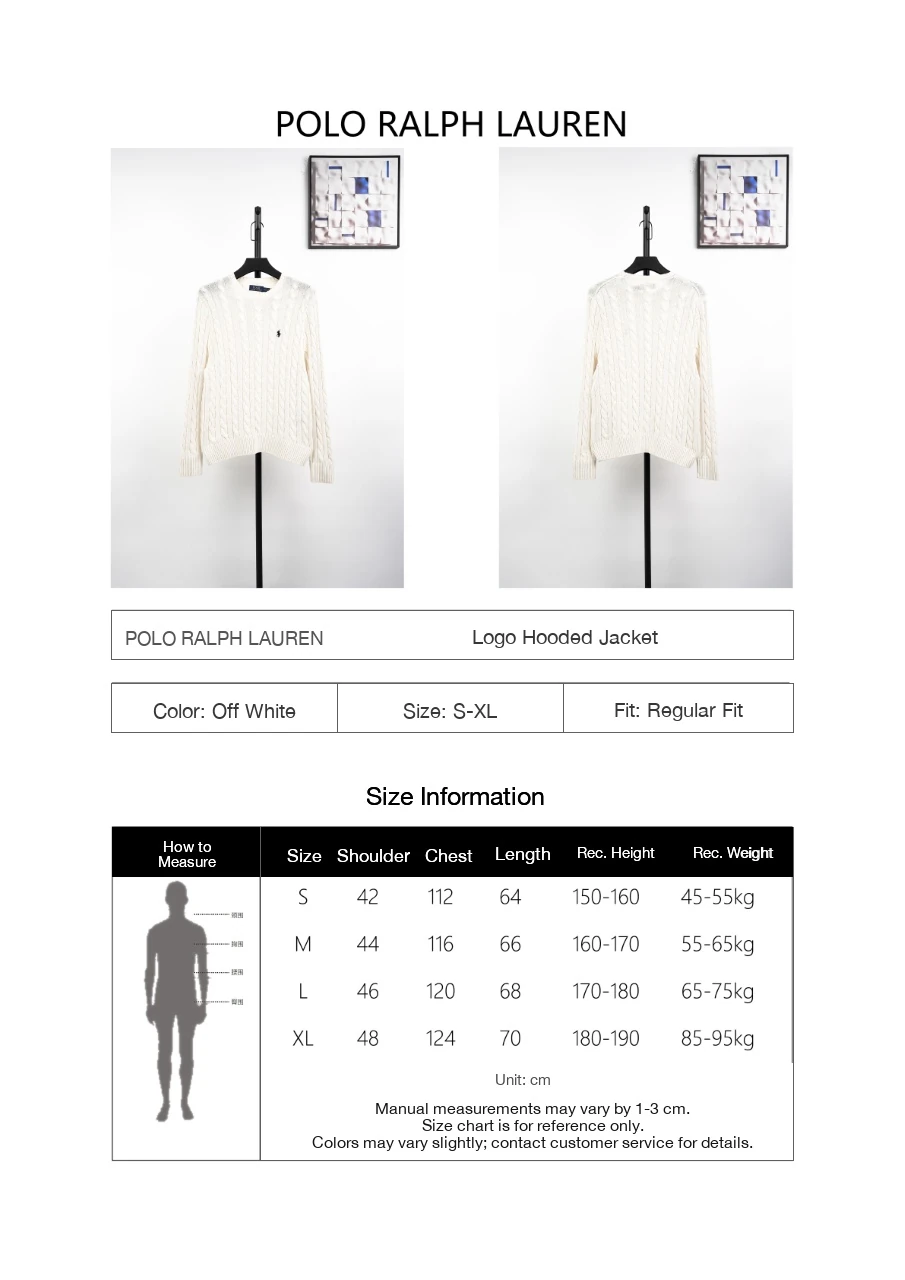 Ralph Lauren Off White Pony Embroidered Cable Knit Crewneck Sweater product photo from LabelPicks