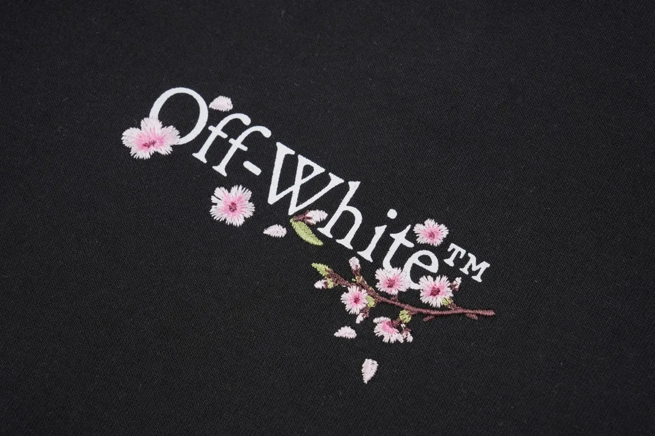 Off-White Black Pink Cherry Blossom Arrow T-Shirt product photo from LabelPicks