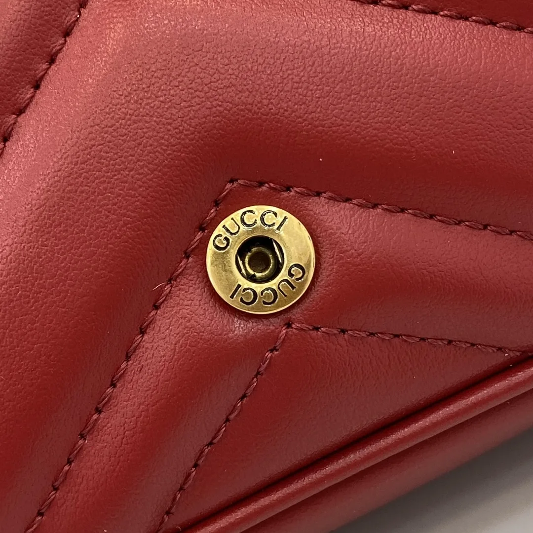 Gucci Marmont Red GG Supreme Canvas Shoulder Bag product photo from LabelPicks