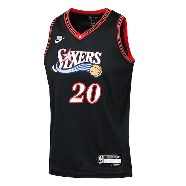 Jared McCain Philadelphia 76ers Nike Youth  Swingman Jersey - Classic Edition - Black