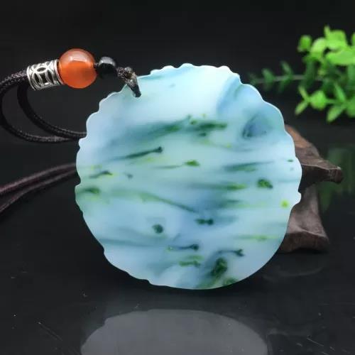 Jade blue and white jade pixiu lucky pixiu necklace pendant pendant natural jade jade pendant for men and women