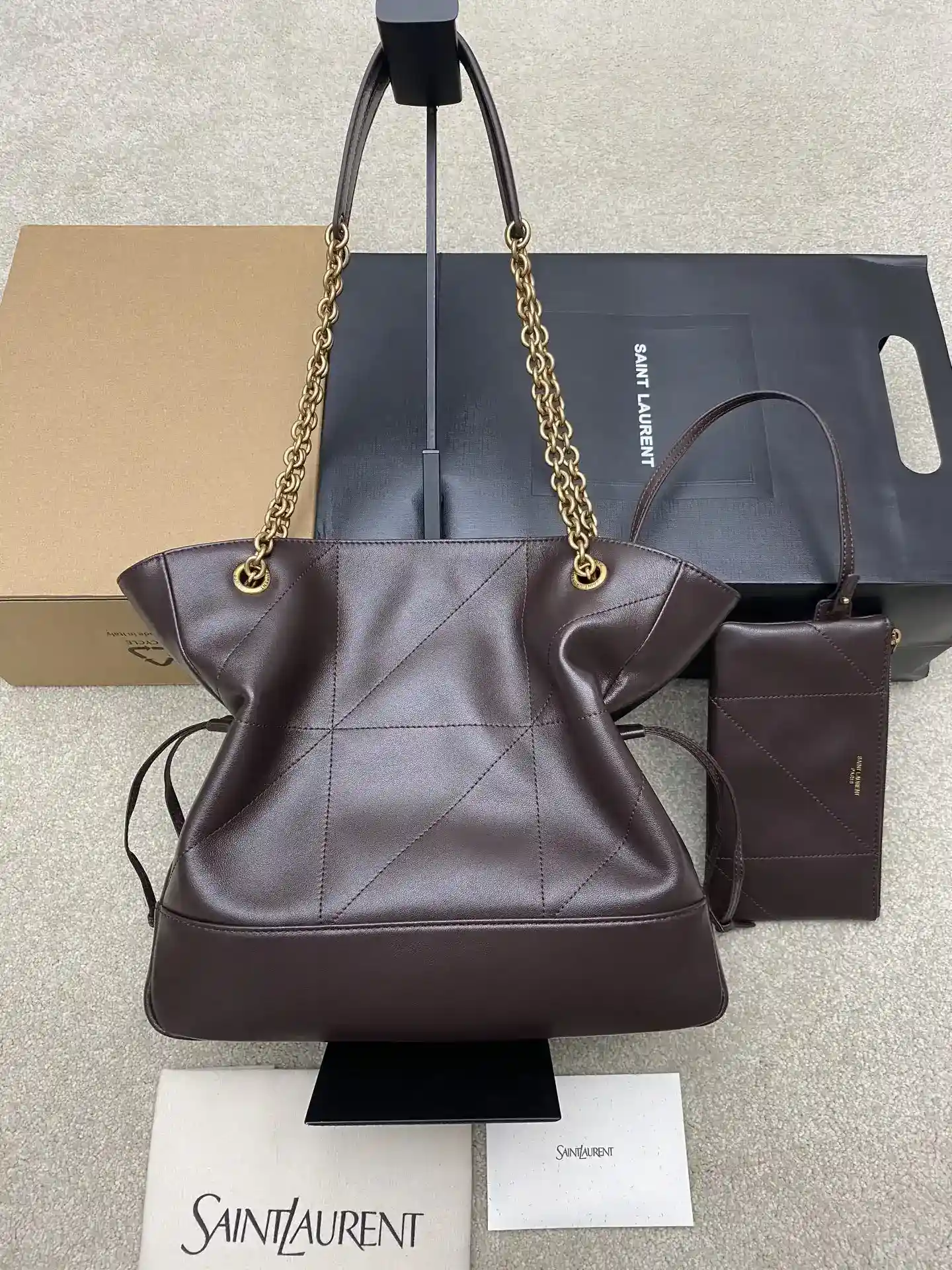 Saint Laurent Jamie Brown Lambskin Bucket Bag product photo from LabelPicks
