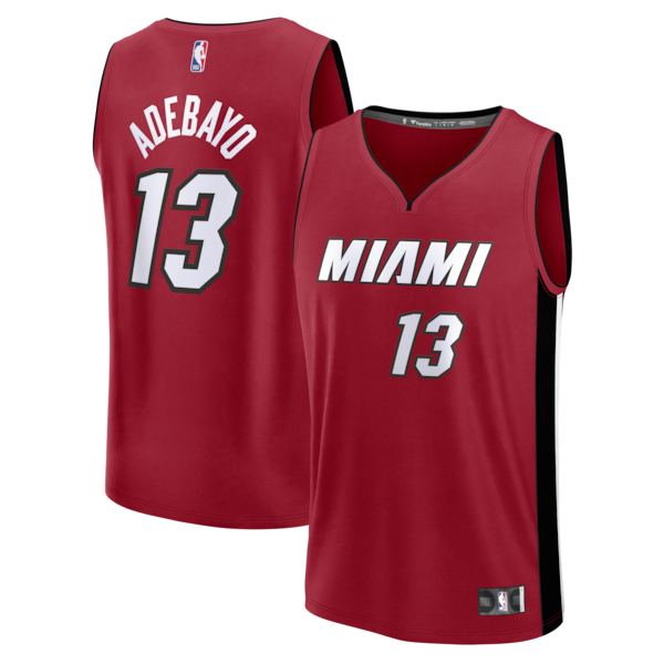 Bam Adebayo Miami Heat  Fast Break Replica Player Jersey - Statement Edition - Red